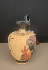 Small Greek Pottery Vase/Jar Handmade in Greece Museum Copy H 15.5cm