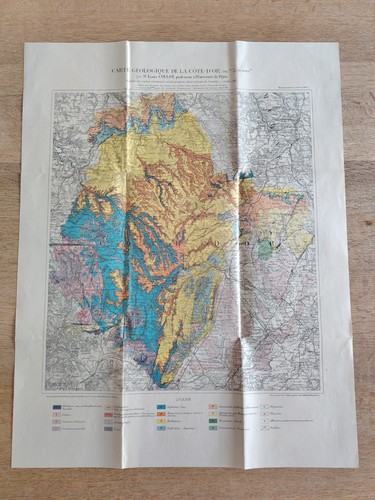 Carte géologique cote - cote, d