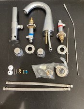 Grohe Bathroom Faucet Widespread W/ Pop-Up Drain w/handles 21079 BK0 $799 Q3