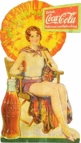 Coca cola girl colorful - coca,