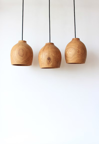 Lustre bois rustique à - lustre,