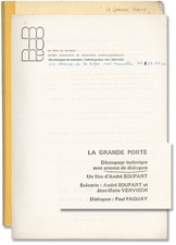 Andre Soupart LA GRANDE PORTE Original screenplay for an unproduced #147126