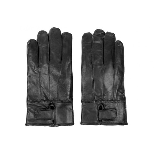 Gants cuir noir homme - cuir,