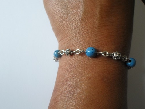 Bracelet argent massif - en,