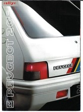 Peugeot 205 Rallye 1.9 3-dr 1990-1991 French Market Foldout Sales Brochure