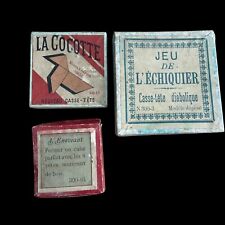 3 Jeux Éducatifs & Ancien Vers 1900 & Casse Tête