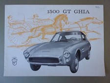 GHIA 1500 GT COUPE orig 1963 Sales Brochure in Italian
