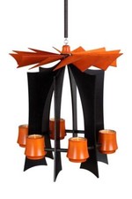 Pendaison de Pyramide Anthracite Orange Verso Bxh 34x39cm Neuf Apparence Hang Ho