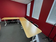 Bekant Ikea Table - Solid Wood with White Trim - Sit/Stand