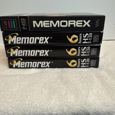 4 MEMOREX Open 6 HOUR VHS VCR T-120 HIGH STANDARD VIDEO CASSETTE BLANK TAPES