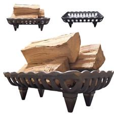 Nouveau Porte-bûches en Fonte 37,5x26 x 14,6H cm Pour cheminée et poêle à bois