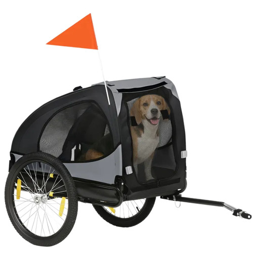 Remorque vélo chien - chien, noir