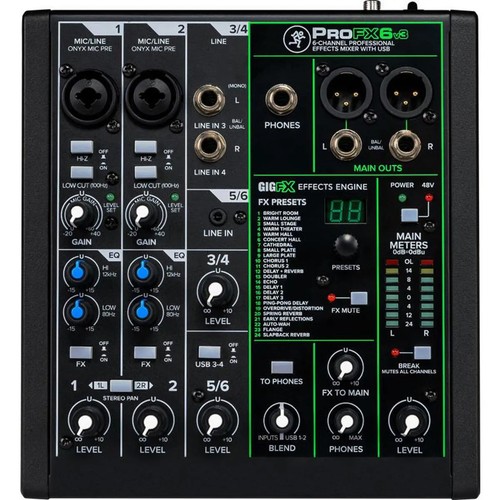 Mackie profxv3 channel - mackie, 6-channel