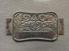 Vintage French Tax Tax Plate Old Bicycle Plate 1940
