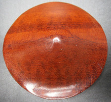 YSL YVES SAINT LAURENT RIVE GAUCHE Retro Wooden Dome Sphere Vintage Brooch