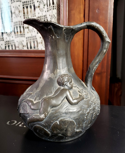 Pichet etain art nouveau - pichet,
