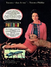 Advertising 0822 1958 Phildar Knitting Machine