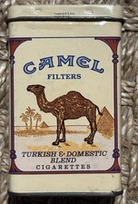 BOITE A CIGARETTES METALLIQUE PUBLICUITAIRE- CAMEL FILTER-MADE IN H-K USA
