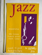 Jazz Madinia Louison Perret Vamur 1970s screenprint  vintage poster