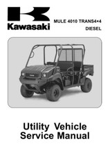 Kawasaki Mule 4010 Trans4x4 Service Manual | Utility Vehicle | 2009-2013 |CD/USB