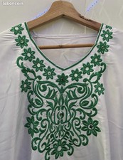 Caftan Marocain Blanc Brodé