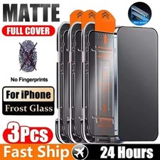 3X Matte Screen Protector For iPhone 13 14 15 16 Pro Max XR XS 11 12 Glass Film