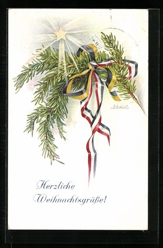 Carte postale branche sapin - postale, de