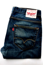 Levi's 506 straight leg jeans men's W34 L30 dark blue rare discontinued LEVJ274