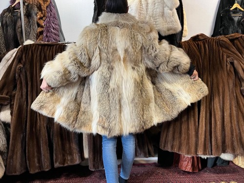 Manteau fourrure coyote - fourrure, de