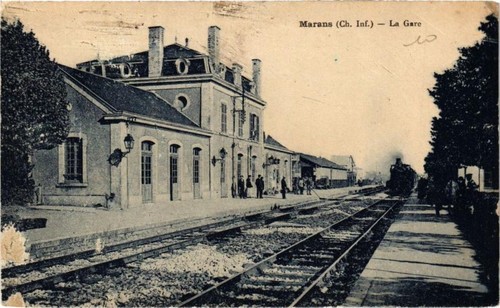 Cpa marans la gare - marans,