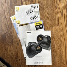 Nikon Digital Camera Brochures D1x D1H D100 D70s D50 D70 great condition! Rare!