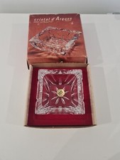 cendrier en cristal d'Arques - 690 gr - 10 x 10 x 5.5 cm
