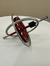Vintage Metal Gyroscope Spinning Top Toy Red Star Center