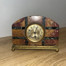 Ancienne Horloge De Cheminée Marbre, À Restaurer