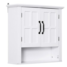 HOMCOM Armoire haute murale 2