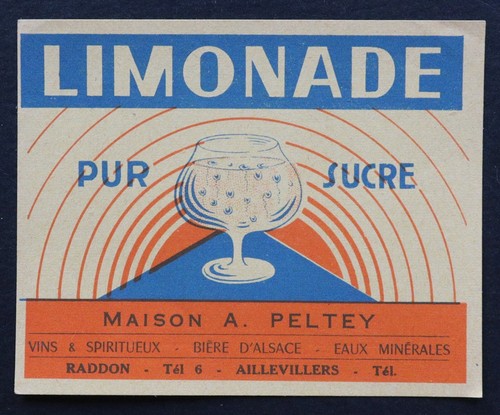 Antique peltey lemonade label - peltey,