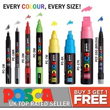 UNI POSCA Paint Pens Art Markers - PC-1M PC-1MR PC-3M PC-5M PC-8K PC-17K PCF-350