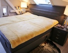 Coussin de Lit Tous Fourrures D'Agneau Naturel, Couverture Premium Qualité