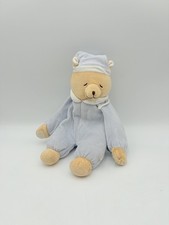 Noukies PlushTeddy Bear Purple Pajamas Sleeping PJs Nursery Lovey Toy Hug Hook