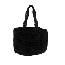 Vintage Lauren by Ralph Lauren Dark Brown woven y2k sack shoulder bag leather