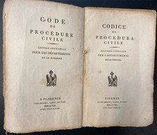Code De Procédures Civile. Ediz.ufficiale pour I Dipartimenti de La Toscana.1808