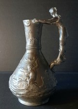 Vase en étain  Art  Nouveau
