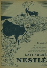 Vintage Nestlé Sweet Milk Magazine Advertising 1929