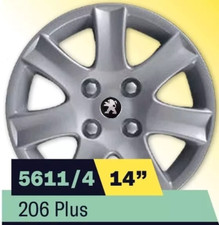 SET series 4 wheel covers wheel cups 14" for Peugeot 206 Plus cod 5611/4