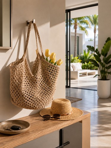 Sac plage paille - sac, en