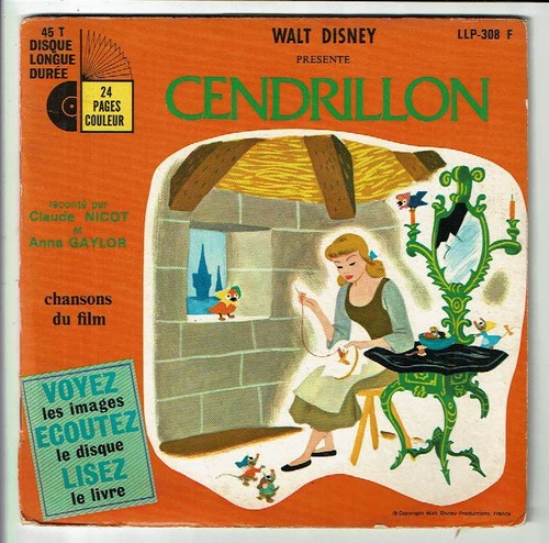 Cendrillon vinyle 45t livre - 45t, ep