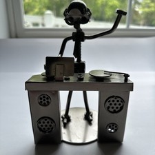 DJ Nuts & Bolts Figurine Metal Works Figure Statue DJ Booth Music Desk  Decorati