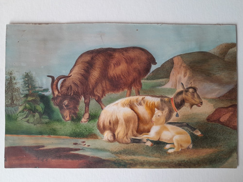 Peinture ancienne 19ème - peinture,
