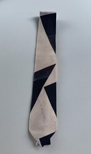 Cravate lame Paul Smith "MAINLINE" noire et crème multicolore 6 cm Made in Italy