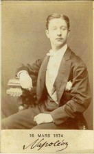 CDV London Stereoscopic & Cie 1874 Portrait du Prince Impérial Louis NAPOLÉON